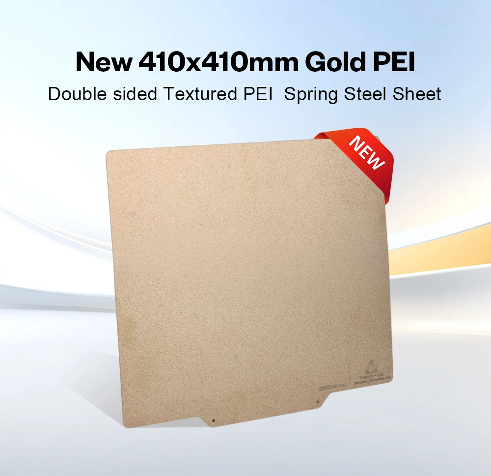 C Trianglelab 410 X 410 Gold Doppelseitige Strukturierte PEI Federstahlplatte Pulverbeschichtete PEI-Bauplatte 3D-Drucker für ABS PETG – Detail 2