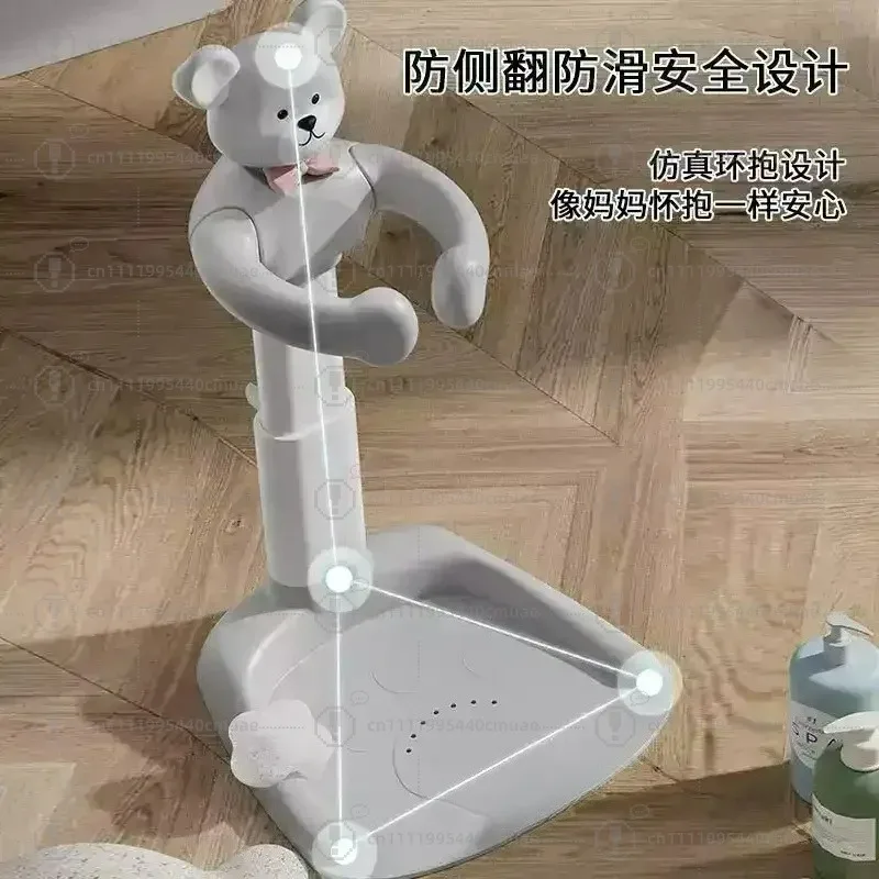 Baby standing bath table Infants and young children free of installation Adjustable children's bath Household anti-skid bracket