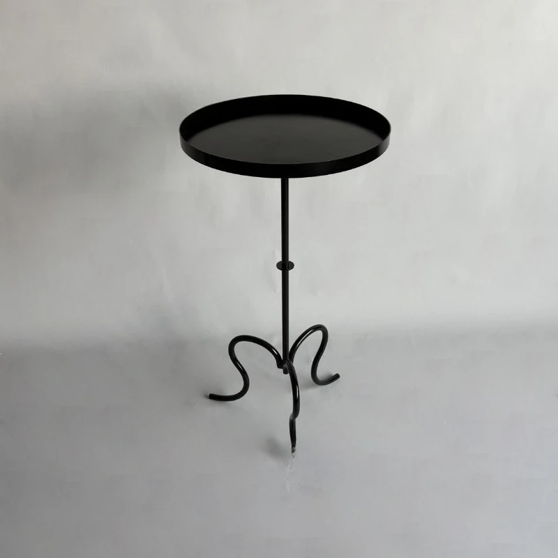 Retro wrought iron edge small apartment simple sofa light luxury tea table 5