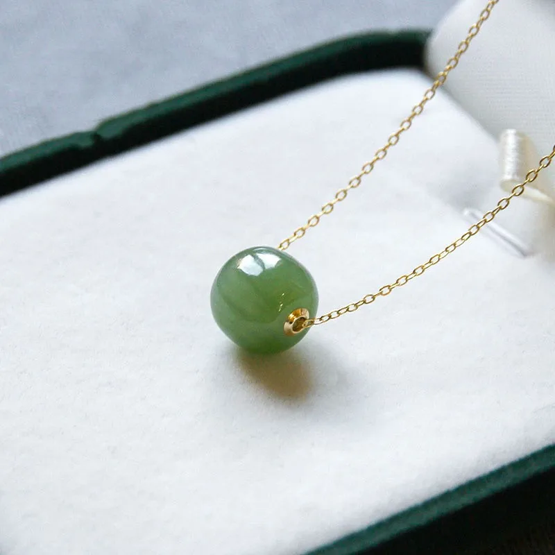 Hetian Jade Pendant, A Lucky Charm Necklace Women, Symbolizing Smooth Sailing And Good Fortune