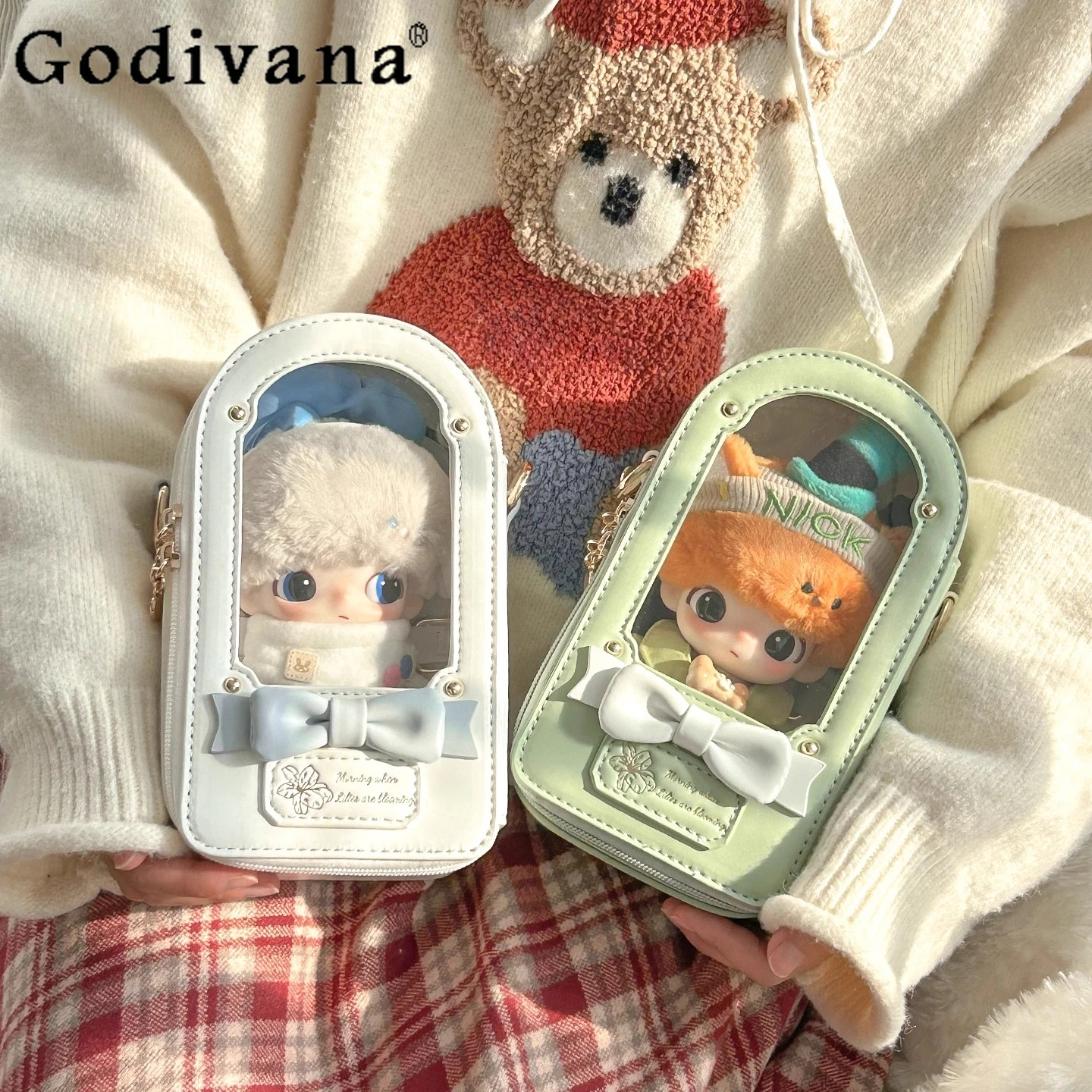 

2025 Original New Y2k 12 Points Bjd Doll Bag Girl's Daughter Sweet Kawaii Doll Storage Bag Women Shoulder Crossbody Bags