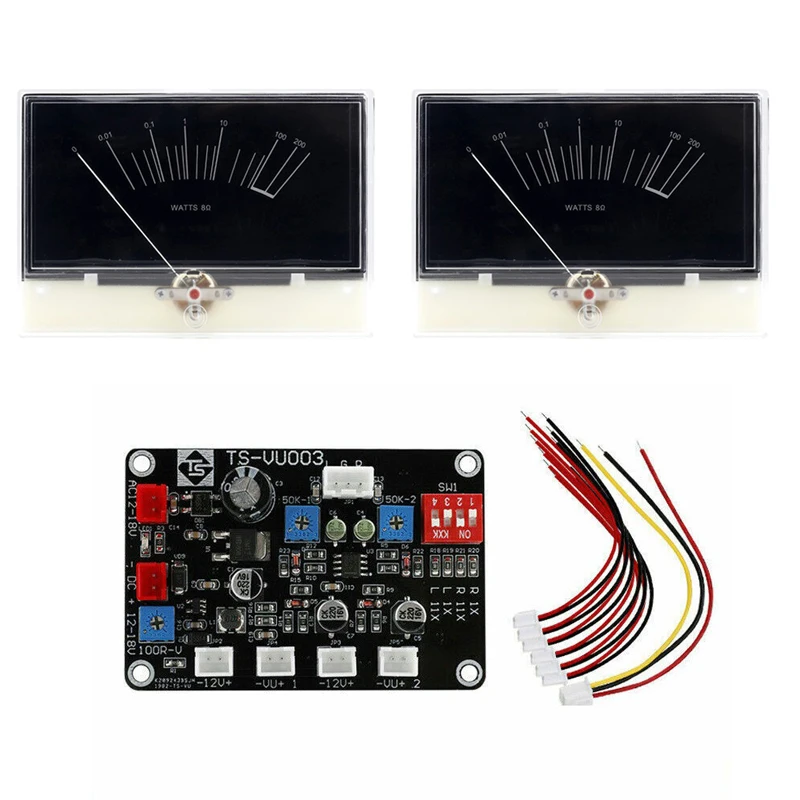 

2pcs M-5000R VU Meter Audio Panel DB Sound Level with Driver Board for Amplifier Preamplifier