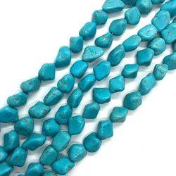Blue Turquoise Stone Beads Irregular Fashion Necklace Bracelet Accessories Loose Beads Wholesale DIY Beaded Accessories Jewelry