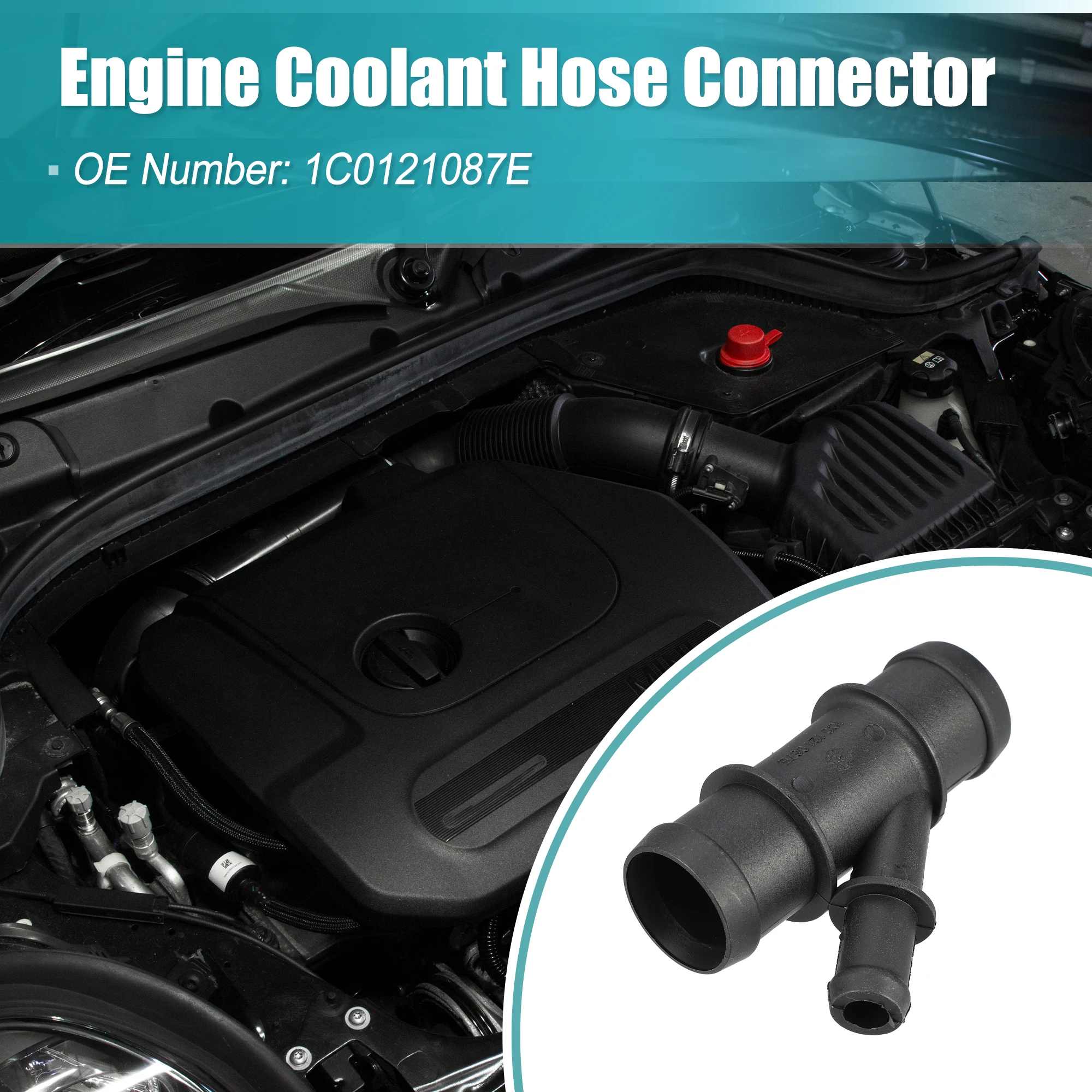 

Соединитель шланга охлаждающей жидкости двигателя UXCELL для Audi TT 2003-2006 No.1C0121087E