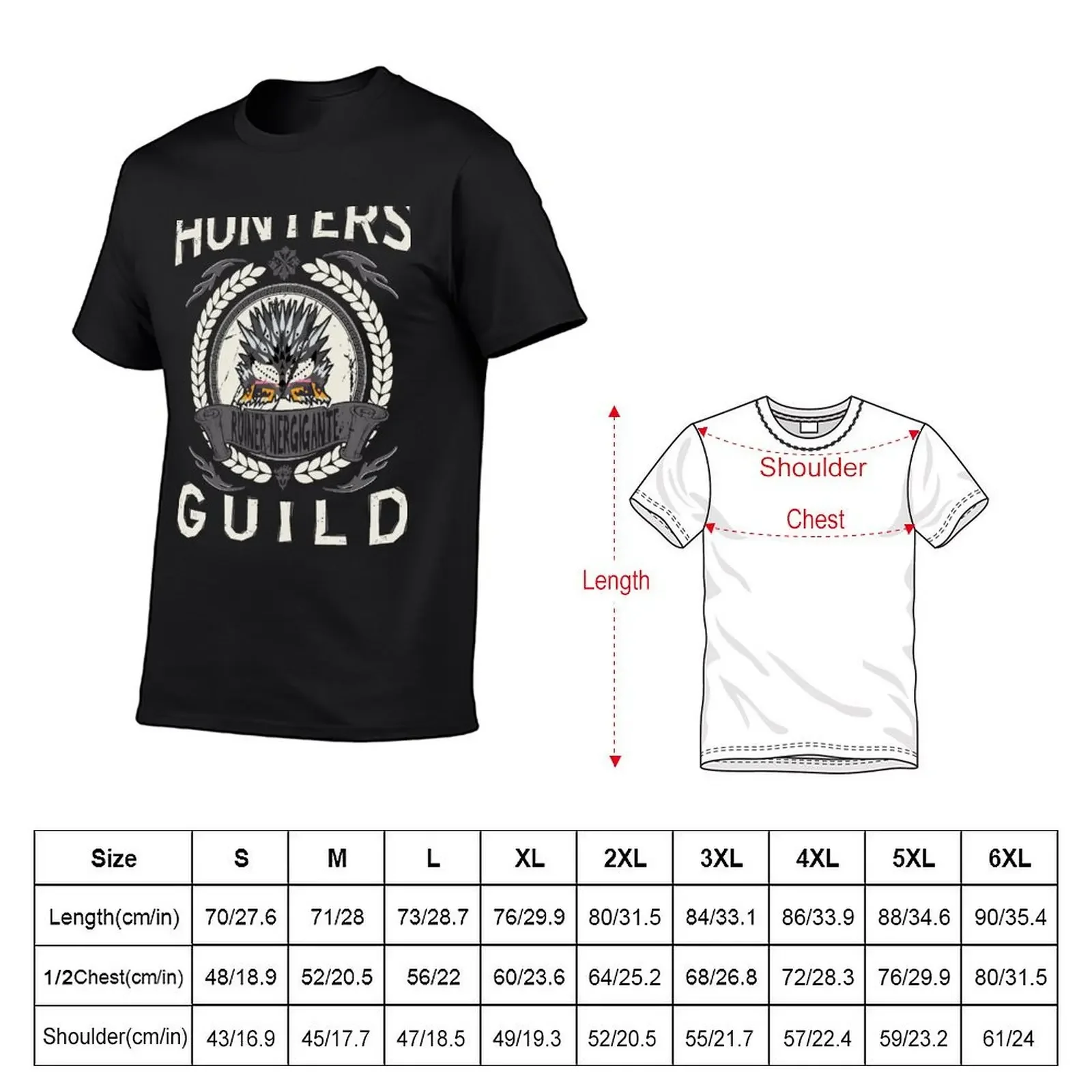 RUINER NERGIGANTE - HUNTERS GUILD T-shirt quick drying blanks for a boy oversizeds Men's t-shirt