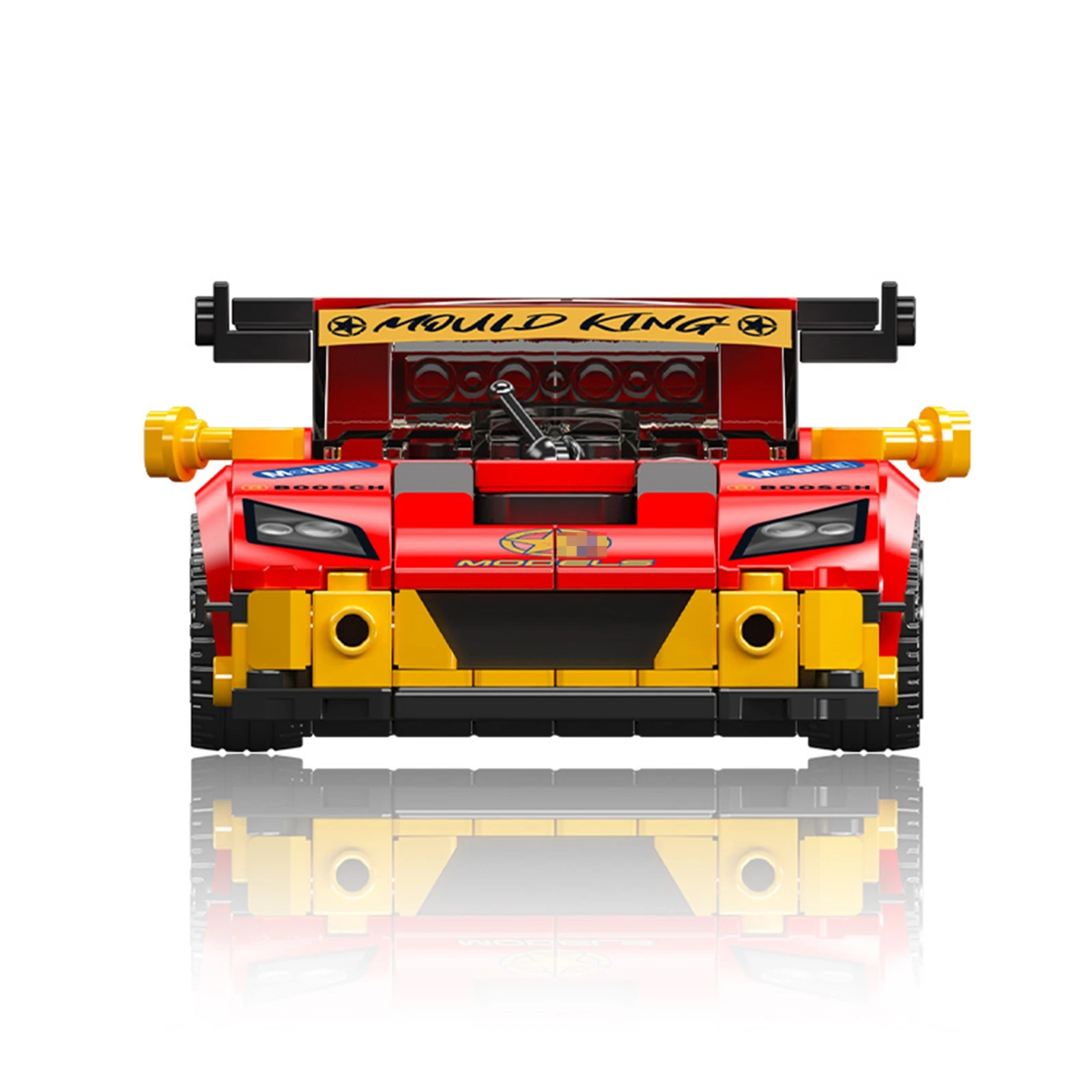 Blocs de construction de modèles de voiture de la série célèbre, avec vitrine, véhicule de course pour garçons, briques MOC à collectionner assemblées, jouets cadeaux, 27046