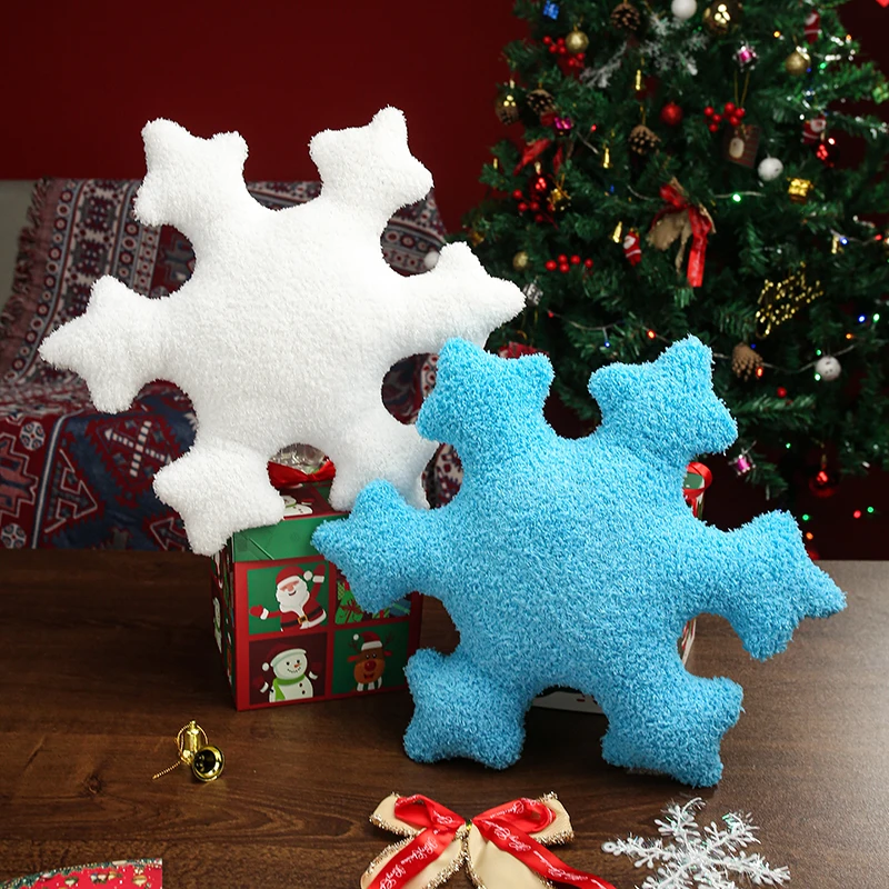 Nowa Klasyczna Świąteczna Seria Poduszki Dekoracyjne Cukierek Lizak Płatek Śniegu Bombki Świąteczne Lalka Miękka Poduszka na Sofę Dekoracja Festiwalowa ﻿