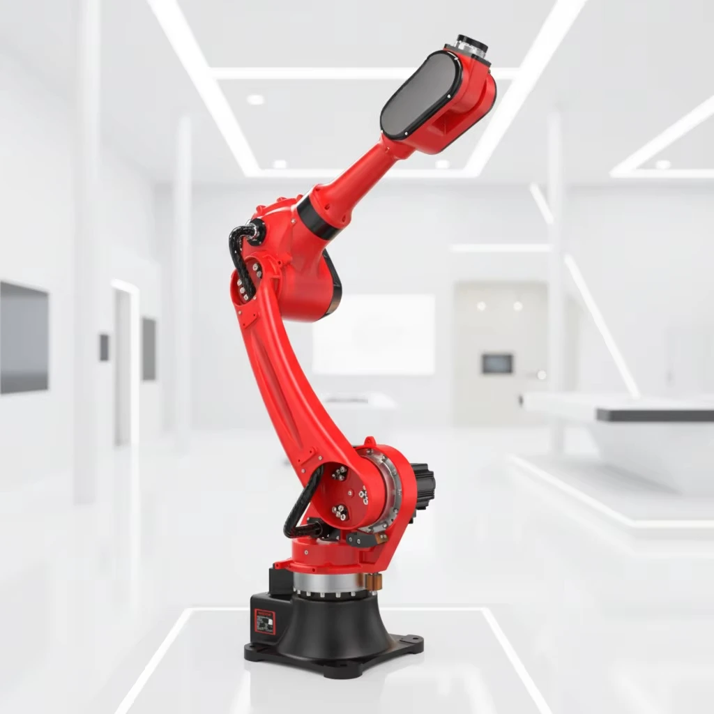 operate 6-axis articulated industrial robot arm for loading numerical control machine tools with a payload of 20kg 1850mm