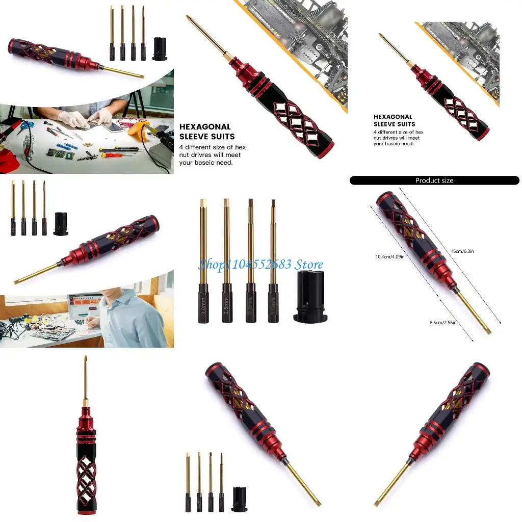 

Y6GD Accuracy Screwdriver For Car Models Solid Metal Coated Tool Delicate Portable Design Multiple Color Option