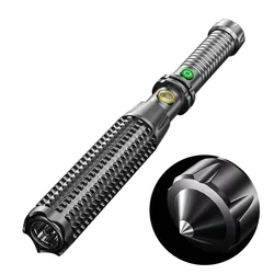 Tactical Flashlight Baseball Bat Self Defense LED Hiking Torch Rechargeable Security Broken Window Emergency Lamp Patrol Lantern