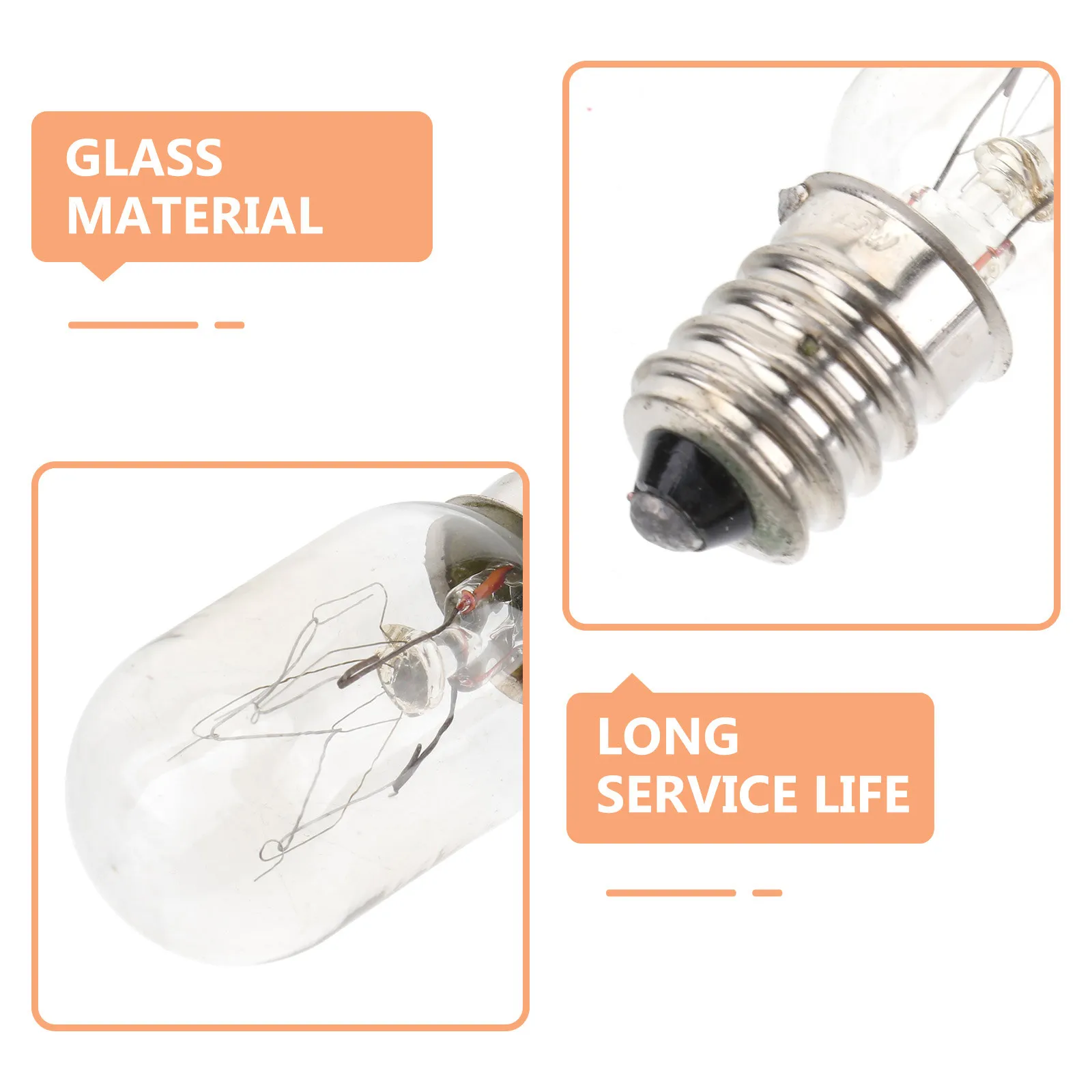 4Pcs E14 Refrigerator Light Bulb 220V 15W Glass LED Bulb Long Lifespan Bright Illumination for Fridge Oven Microwave Kitchen