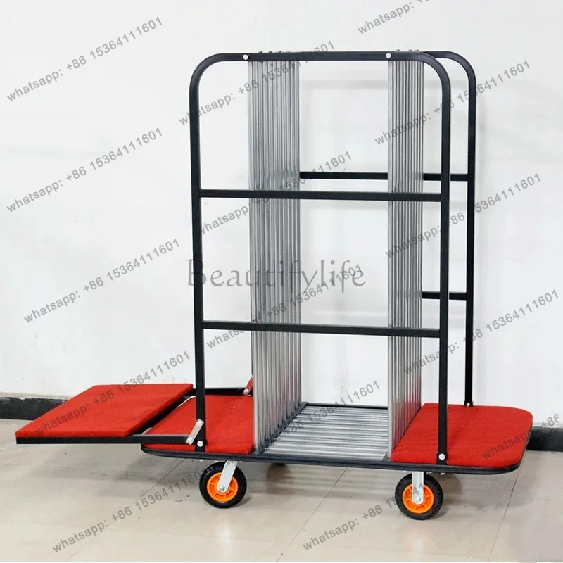 hotel restaurant glass turntable transportation trolley thickened banquet glass collection and placement cart