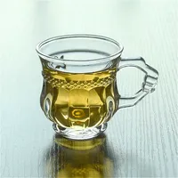 Creative Drinkware 135ml/140ml Coffee Cup Water Cup with Handle Exquisite Coffee Cups Party Glassware Classical Whiskey Glass