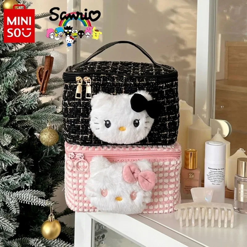 

HelloKitty 2024 New Women's Makeup Bag Fashion High Quality Women's Handbag Cartoon Cute Multi Functional Storage Women's Bag