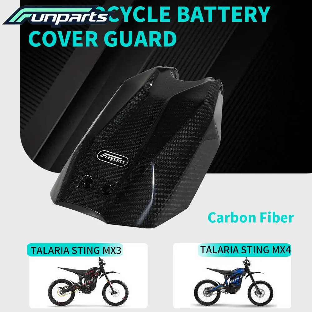 

Funparts Motorcycles Battery Cover Carbon Fiber Fairing Durable For Talaria Sting MX3 MX4 Electric Moto Motorcycle Accessories