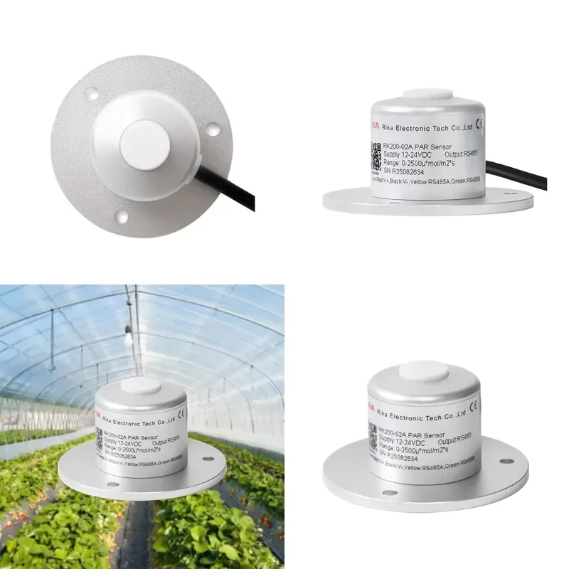 *2026*  HOT RIKA Optical Agricultural PAR Sensor Aluminum Alloy 0-2500mol/ms 4-20mA for Crop Growth Light Use Efficiency