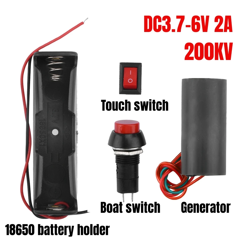 DC3.7-6V 2A 200KV Boost Step Up Module High Voltage Generator Pulse Arc Generator Ignition Coil Pulse Power Module Transformer