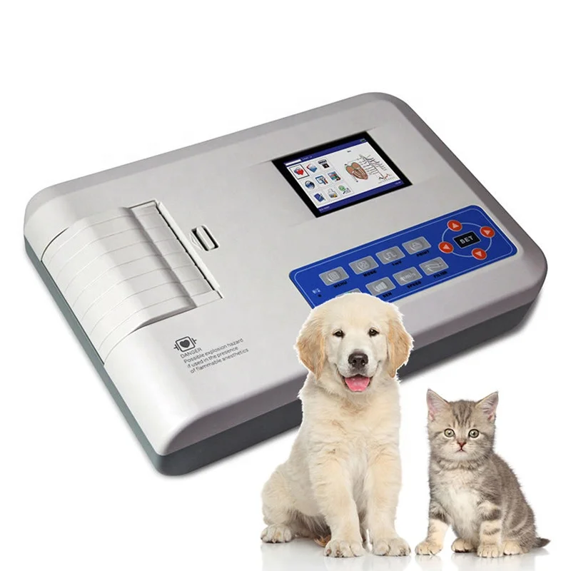 

High Quality Portable Digital 3 Channel Veterinary Machine Electrocardiograph