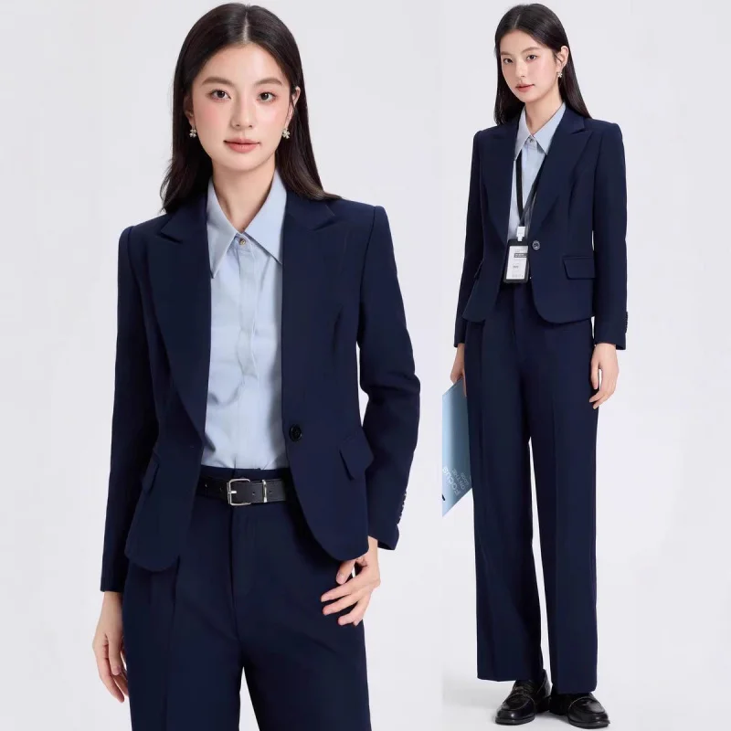 

Short blazer suit for petite women, spring and autumn, elegant and professional, suitable for work and commuting