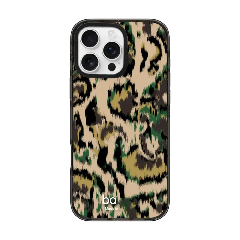 

Simple Camouflage Acrylic Black Border Magnetic Phone Case Cover for IPhone 12 13 14 15 16 17 Pro Max Case