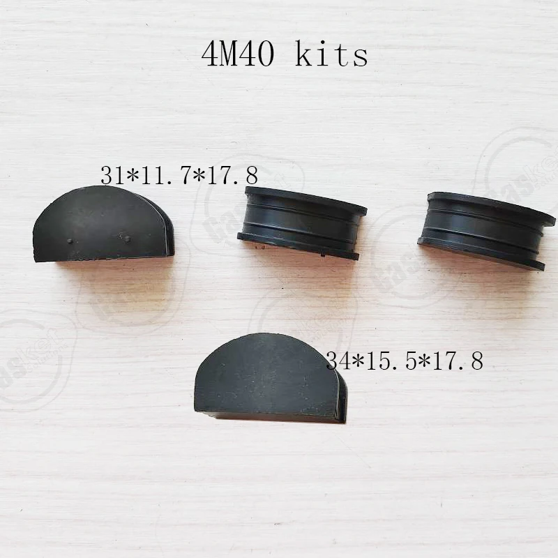 Cylinder Head Semicircular Rubber kits 31*11.7*17.8 and 34*15.5*17.8 For Mitsubishi 4M40 Engine