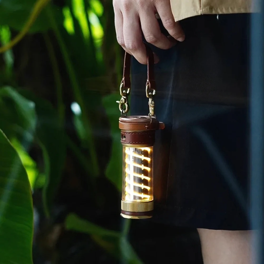 

Camping Lantern Light Lanyard Lamp Carrier Straps Lighting Fixtures Lights Brown Hanging Rope