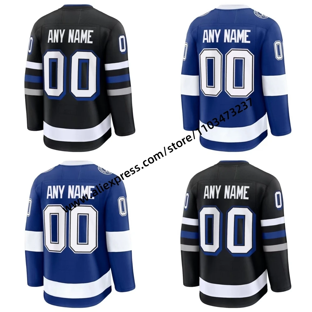 

Men's Tampa Bay Ice Hockey Jerseys Andrei Vasilevskiy Kucherov Sport Sweater All Stitched Letters Numbers
