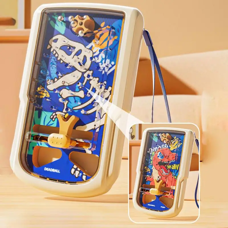 Pinball Machine For Kids Dinosaur Pinball Machine For Adults Handheld Professional-Grade Gameplay Toy Kids Sports Entertainment