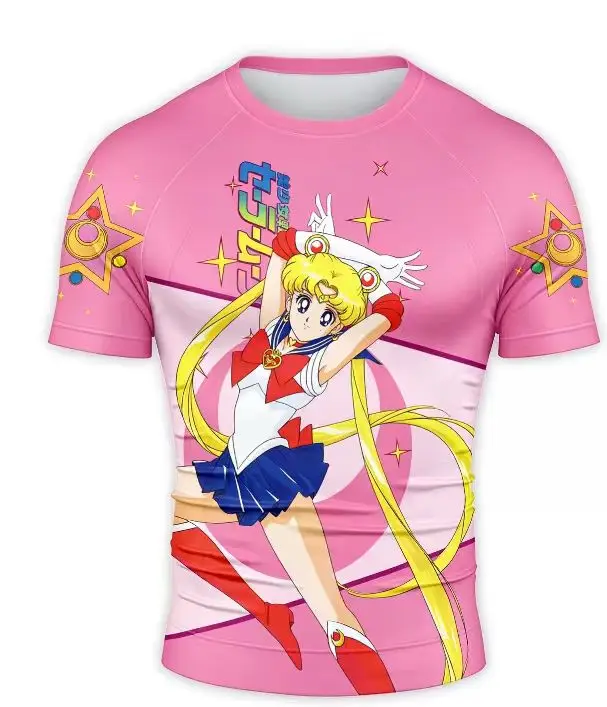 Summer 2026 Pretty Girl Warrior 3D Printed Breathable Quick Drying Children's and Women's Parent Child T-shirt Y2K
