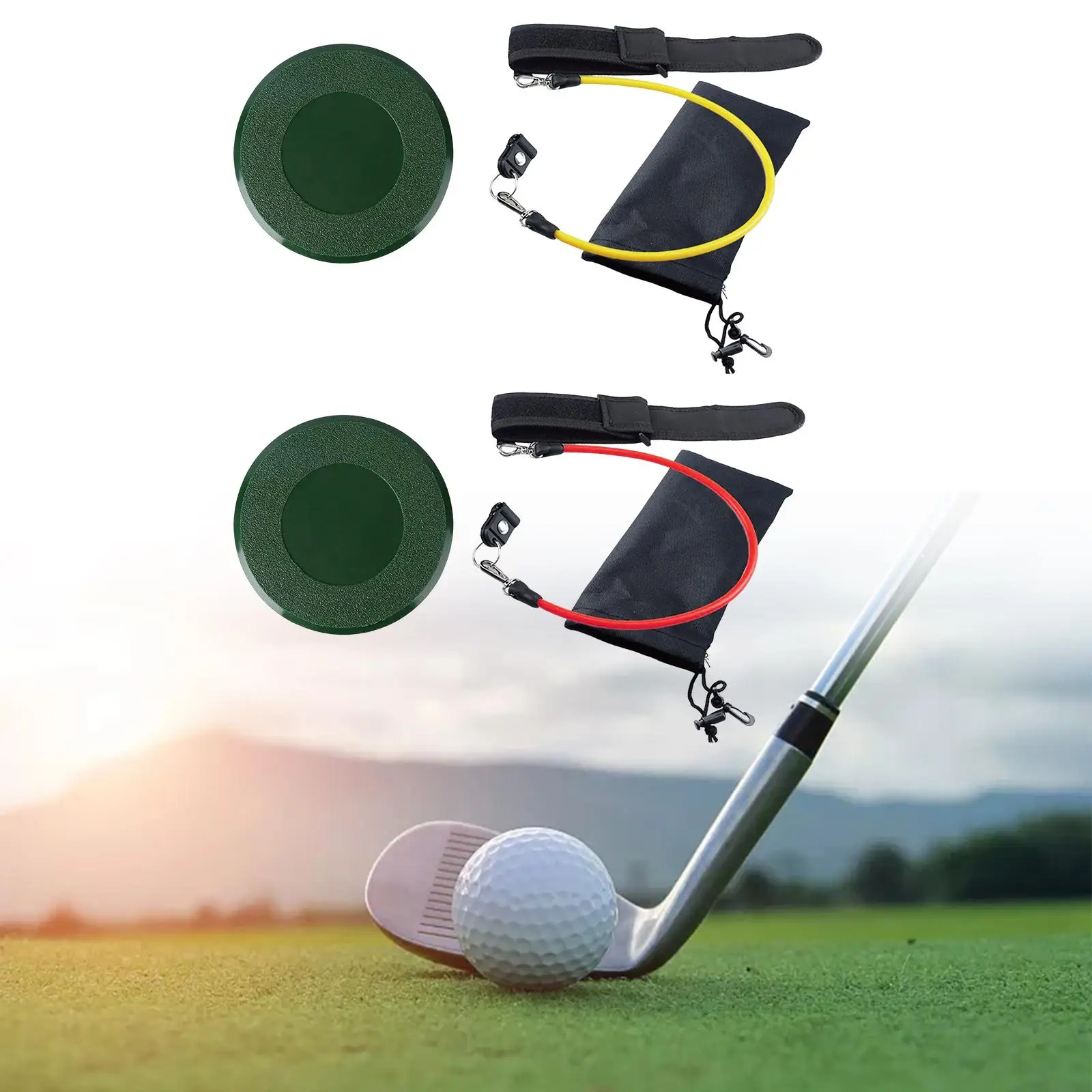 

Portable Golf Swing Trainer Training Aid Belt Tool Gesture Alignment Cup Cover for Beginner Unisex