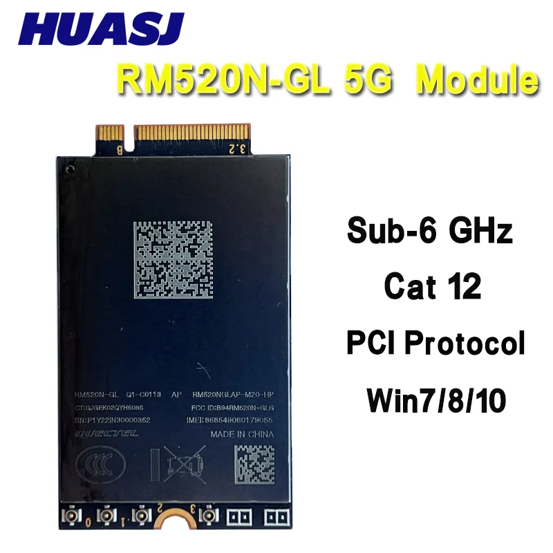 

RM520N-GL Модуль 5G Модуль Sub-6 ГГц Приемник GNSS Многорежимный M2 Глобальный многосозвездочный GNSS-приемник Доступен IoT eMBB