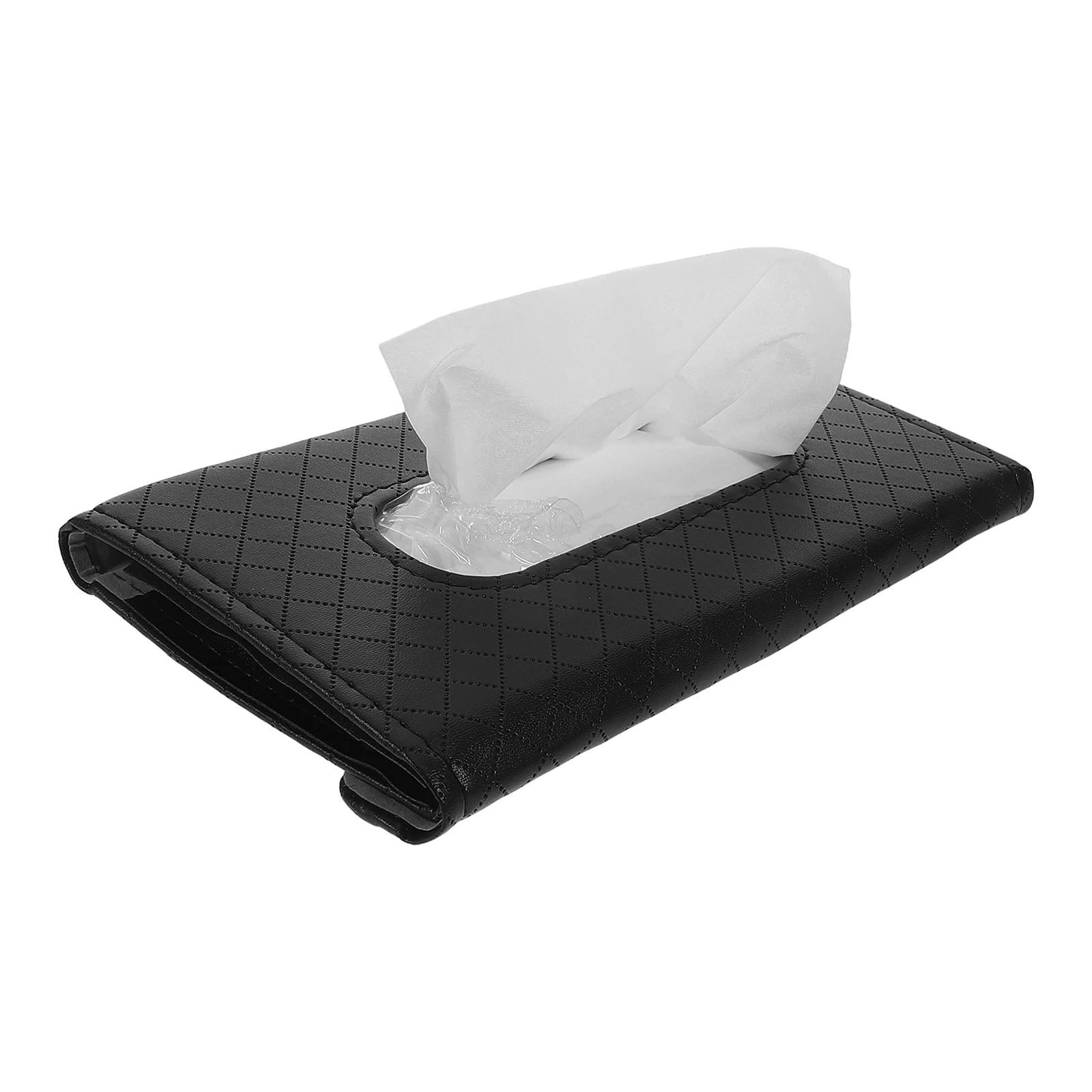 

Car Tissue Box Black Paper Organizer Cylinder Holder Vehicle Interior Accessories Multifunctional Durable Space Saving