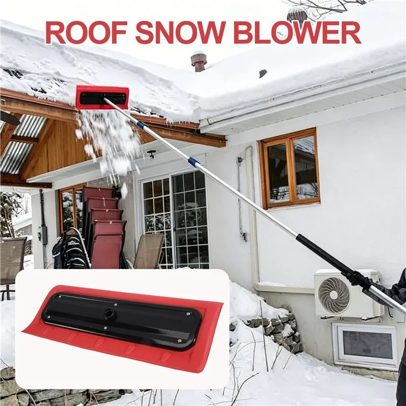 ABSS-Snow Brush Foam Head& Roof Snow Rake Light- Foam Snow Broom For Roofs, Vehicles, Gutters