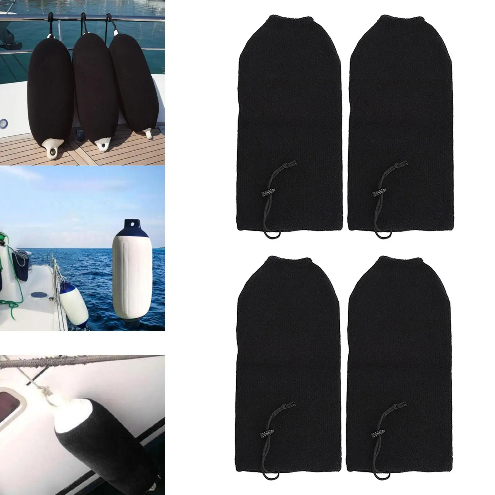 4pcs Boat Mudguard Acrylic Woven Cover for Marine Yacht Frost