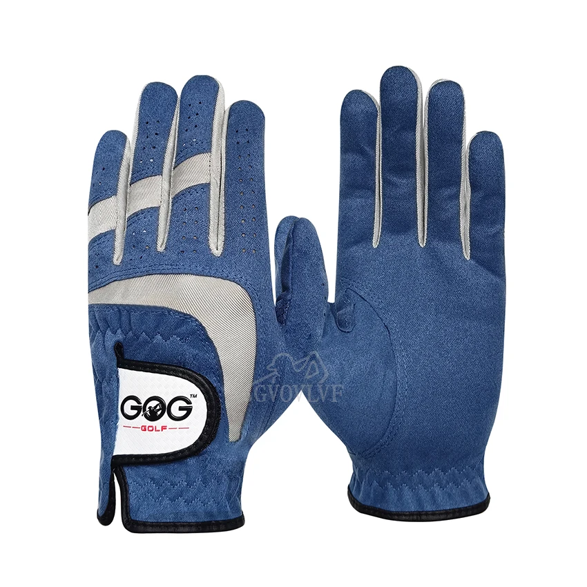 Golf Gloves For Men 1pc Blue Sport Fabric Breathable Left Right Hand New Brand Dropship Magic Tape baseball Tennis Glove