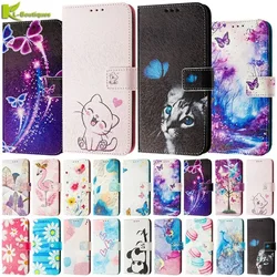 Flip Leather Case For iPhone SE 2022 Cute Cartoon Painted Pattern Wallet Cover for iPhone SE2022 2020 7 8 Plus XR X XS Max Case