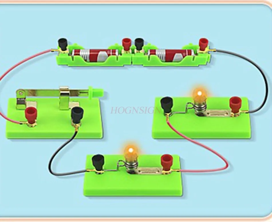 1set Junior high school physics experiment series parallel electrical circuit set equipment, complete set of learning aids