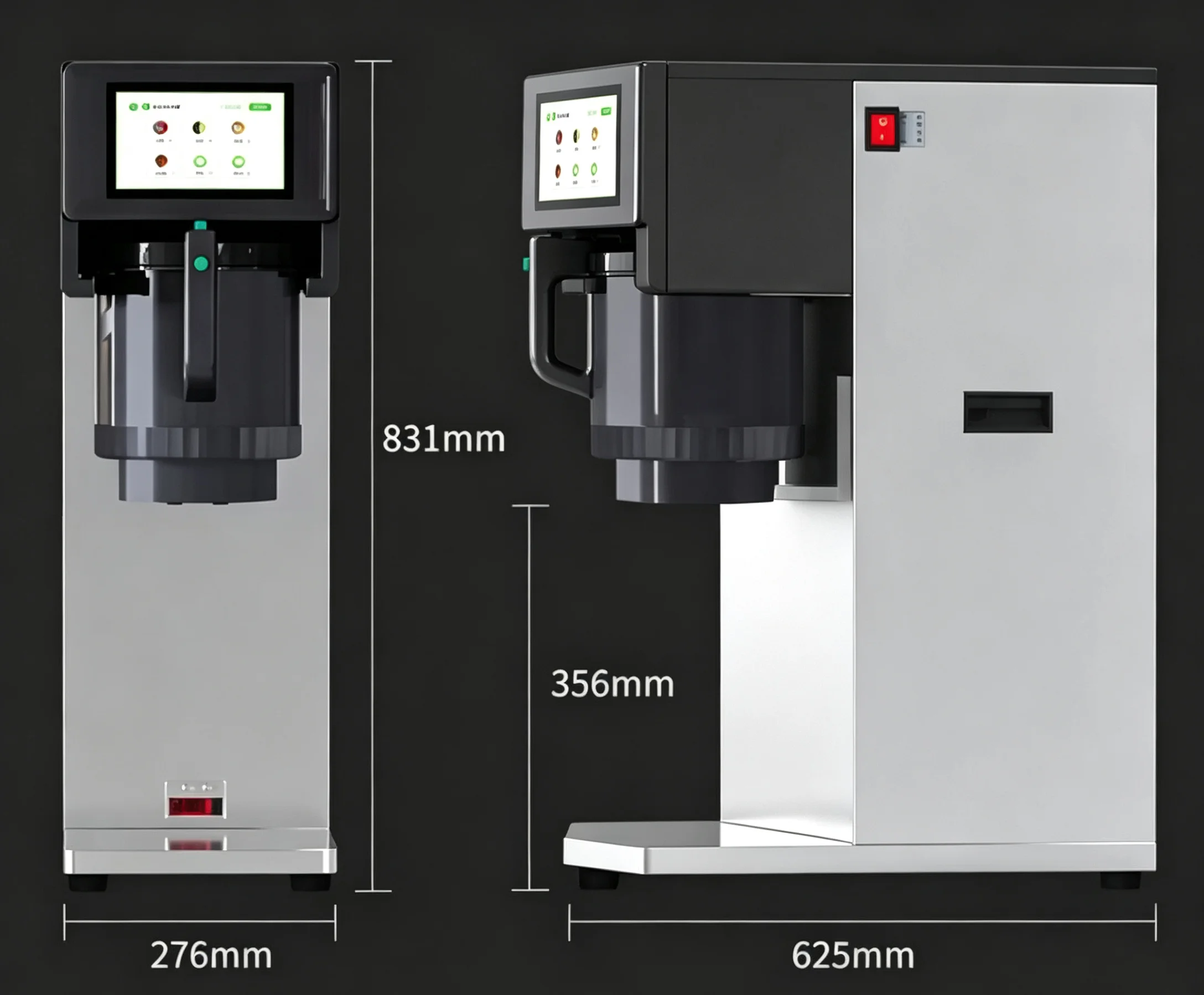 Baiwin Touch Screen Commercial Automatic Tea Brewing Machine Bubble Tea Brewing Machine Tea Brewing Equipment for Cafe
