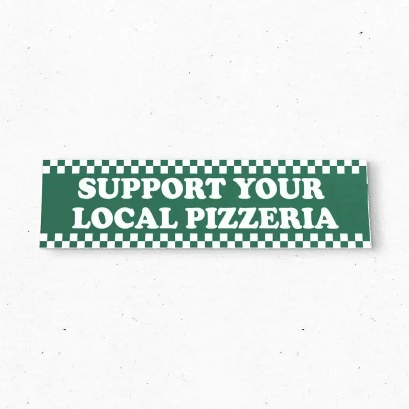 

ПОДДЕРЖКА ВАШ ПИЗЕРЬЯ Наклейка на бампер - Забавный винтажный стиль - Виниловая наклейка 80-х 90-х - Наклейки на бампер - Наклейки на автомобиль