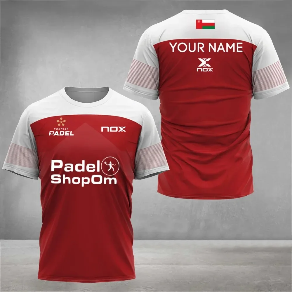 تي شيرت 2024 انفجار الصيف Padel Shopom مشترك فضفاض ومريح ملابس رياضية غير رسمية T-shirt3D الرجال الفاخرة تي شيرت #6