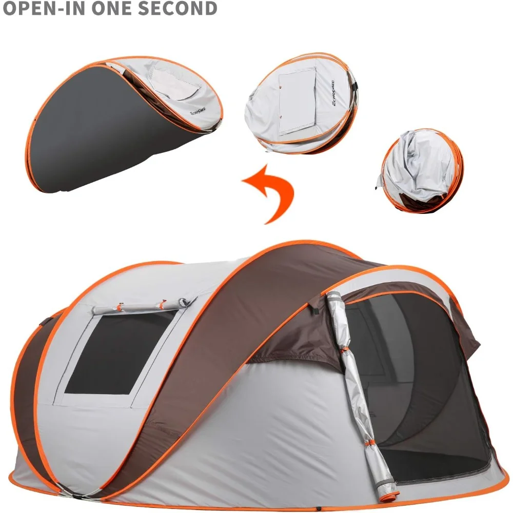 Camping Instant Tent, 2/4/6/8/10 Person Pop Up Tent, Water Resistant Dome Tent，Portable Tent with Carry Bag Freight free