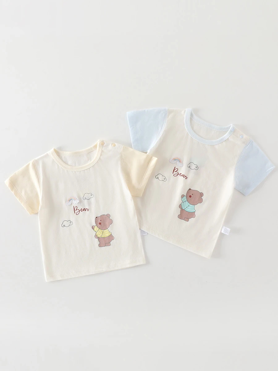 camiseta-infantil-de-verao-2026-com-manga-curta-e-estampa-de-urso-fofo-blusa-casual-de-algodao-macio-para-criancas-de-9-meses-a-3-anos