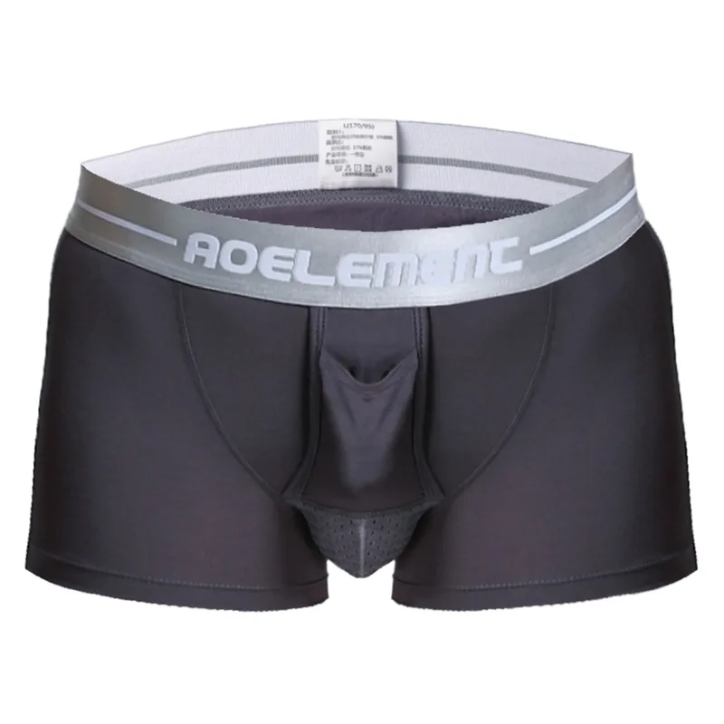 رصاصة فصل الملابس الداخلية الرجال التهوية وتنفس الصيف الملابس الداخلية الجافة الجليد الحرير الحقيبة الجليد الصحة الملاكم ملخصات