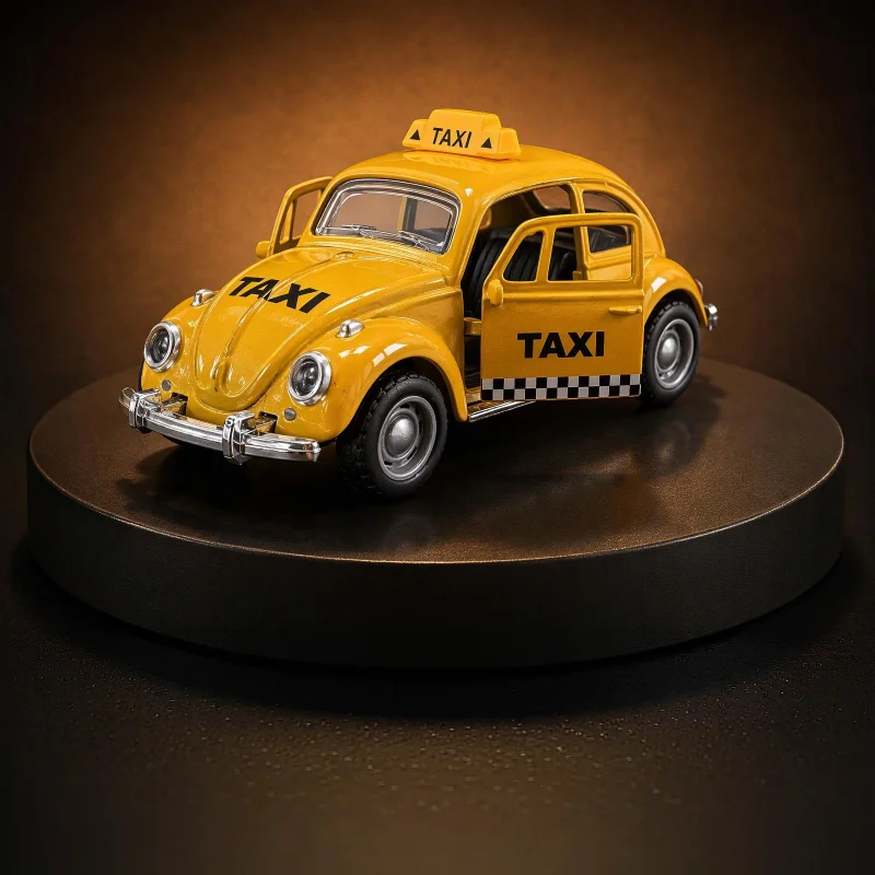 Retro Classic Taxi Alloy Car Model, Static Simulation Vehicle for Home & Office Display