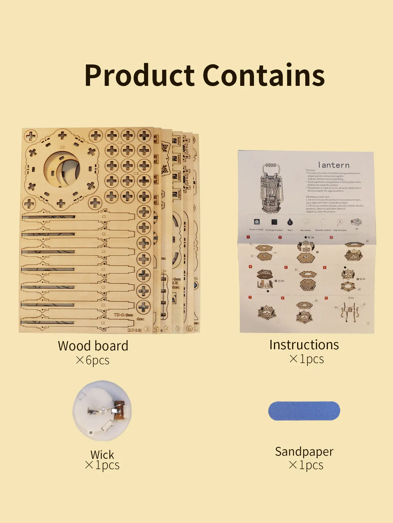 3D-Holzpuzzles zum Selbermachen, rotierende Vintage-Laterne, praktische Aktivität, Schreibtischdekoration, Geschenke für Weihnachten – Detail 6