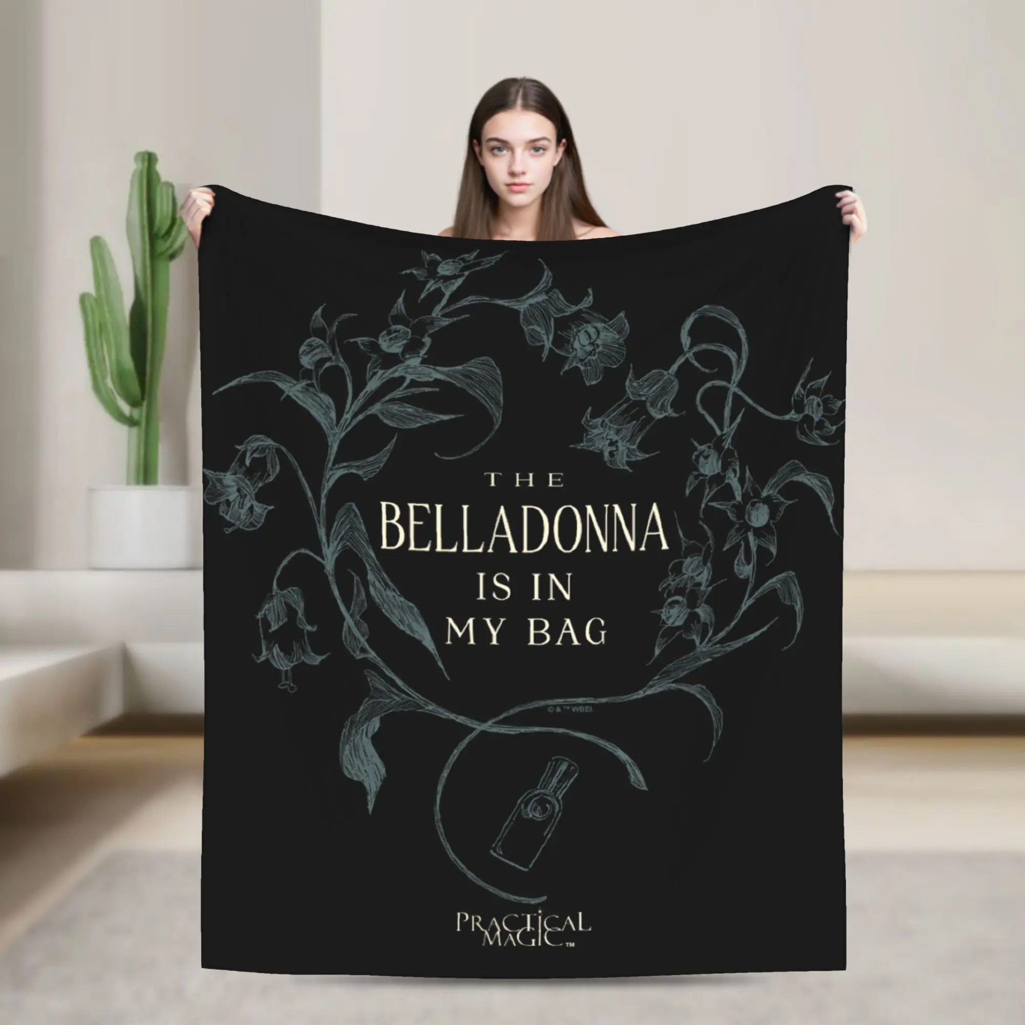 Practical Magic The Belladonna is in My Bag Blanket Practical Magic Flannel Vintage Throw Blankets for Home Decoration