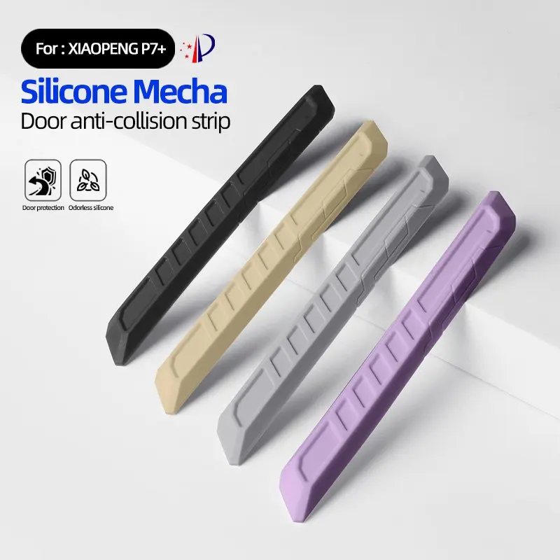 Suitable For Xpeng P7 Silicone Mecha Style Car Door Anti-Collision Strip Exterior Car Door Panel Anti-Bump Protection Strip