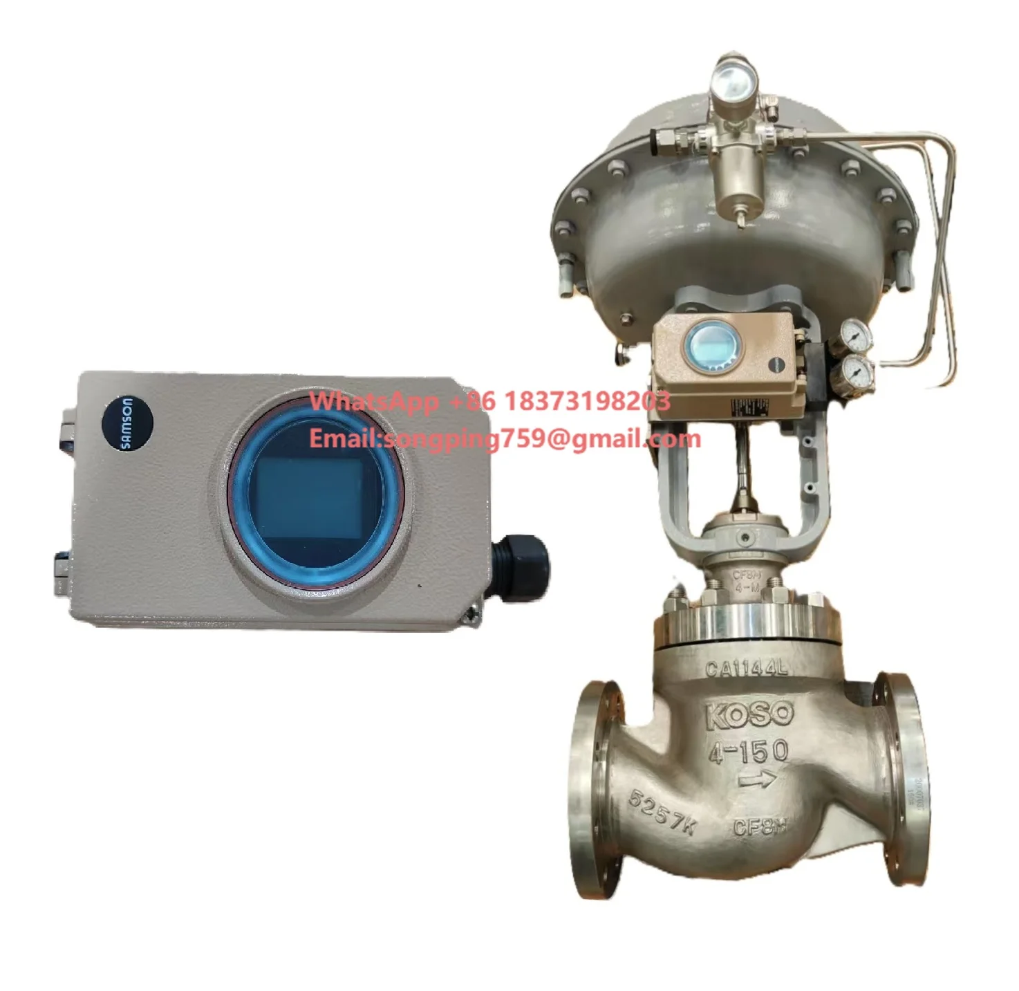 

Supply KOSO Pneumatic Control Valve with Samson 3730 Positioner in Stock