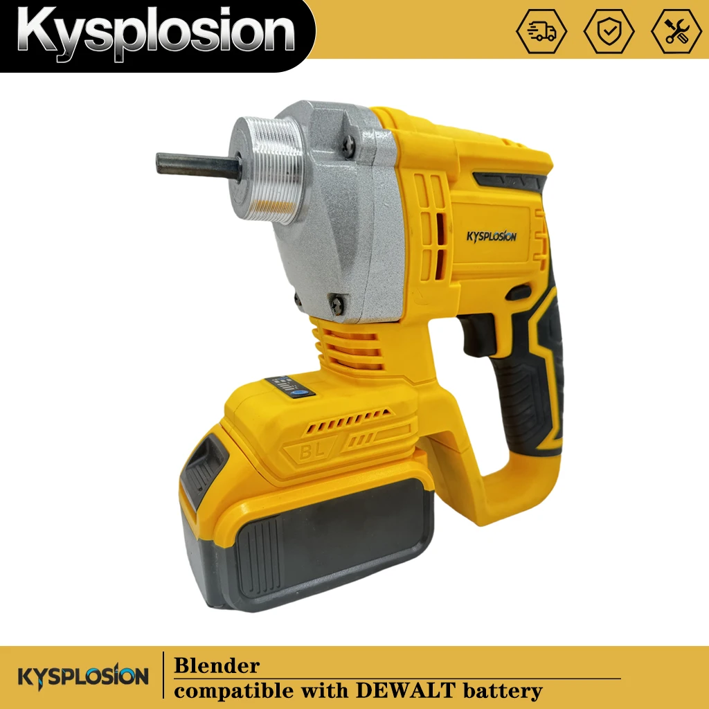 Электрический инструмент для смешивания бетона, бесщеточный вибратор для цементной почвы, бетономешалка высокой мощности, вибратор для аккумулятора dewalt 21 В