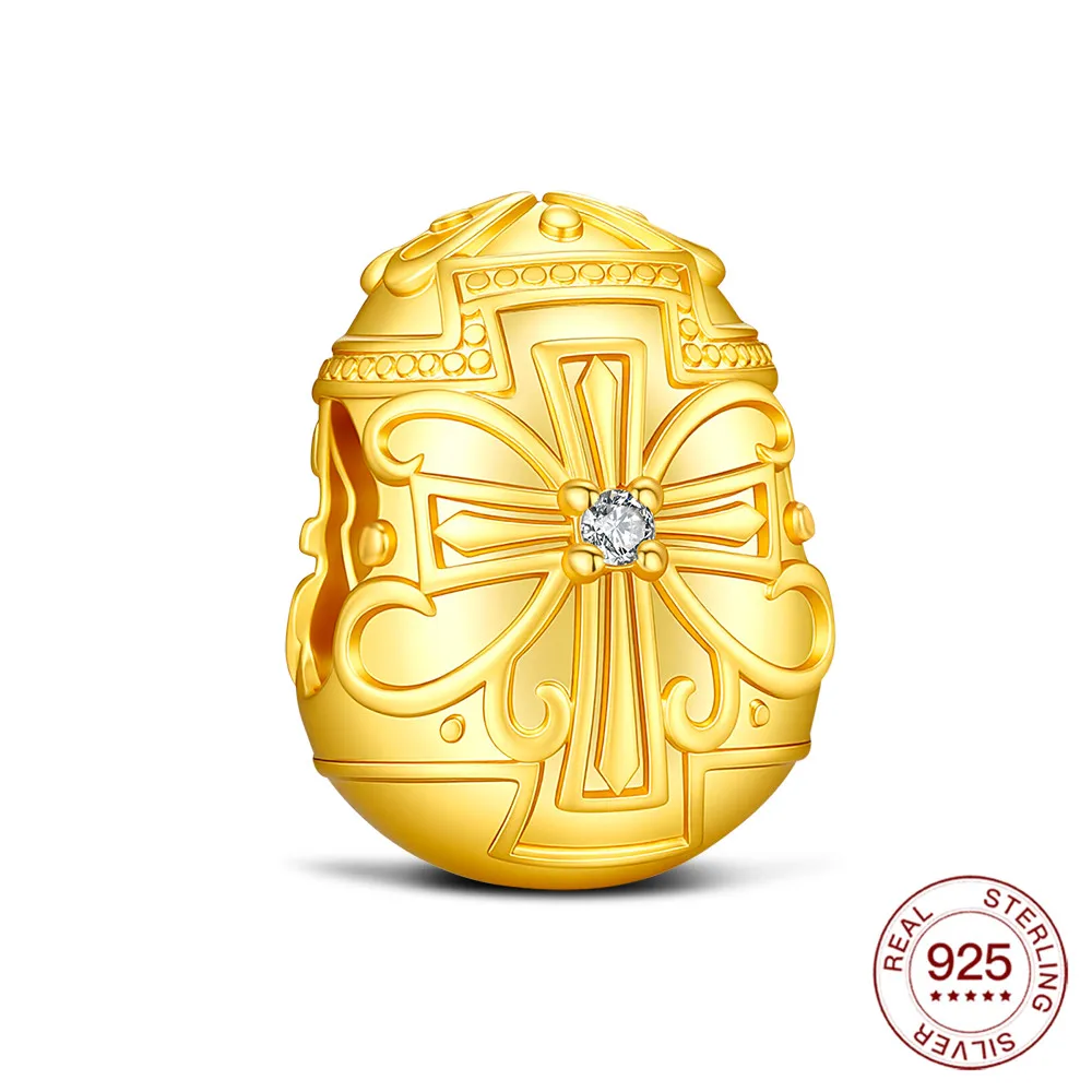 925 فضة رائع الصليب الذهبي البيض سحر الخرز صالح الأصلي أساور النساء مجوهرات حفلة DIY بها بنفسك غرامة هدية اكسسوارات #1